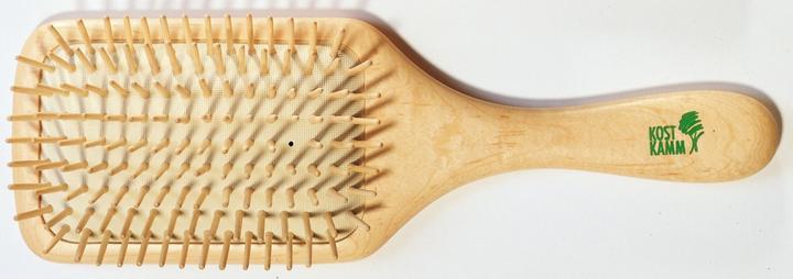Produktbild Kost Kamm Holzbürste Paddle-Brush Buche RECHTECKIG, 9-reihig 25.5cm
