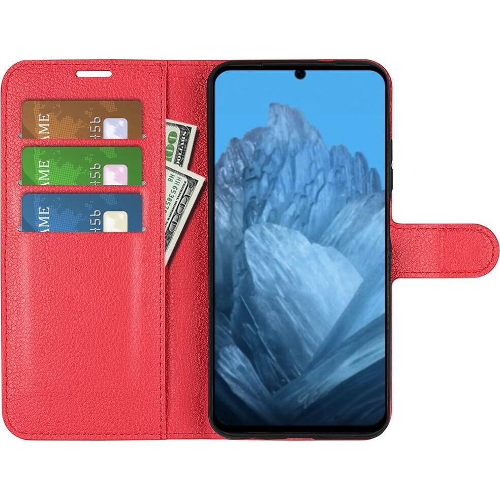 Thumbnail - Cover-Discount Google Pixel 9 / 9 Pro - Leder Etui Hülle (Google Pixel 9 Pro), Smartphone Hülle, Rot