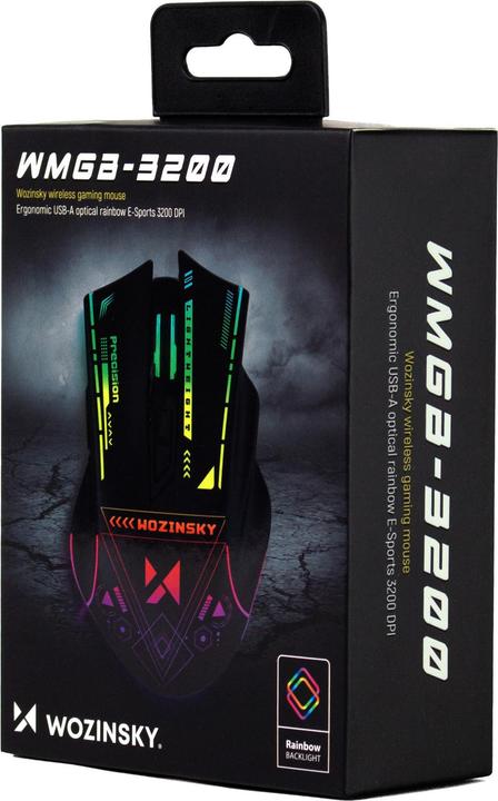 Immagine prodotto Wozinsky Mysz Mysz bezprzewodowa WMGB-3200 gamingowa optyczna 3200 DPI - czarna (Senza fili)