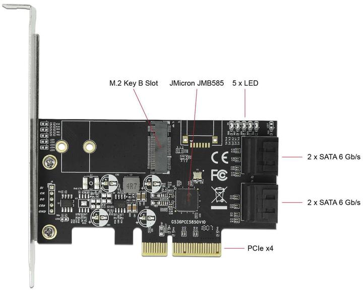 Produktbild Delock PCI-Express-x4 SATA, 1x M.2