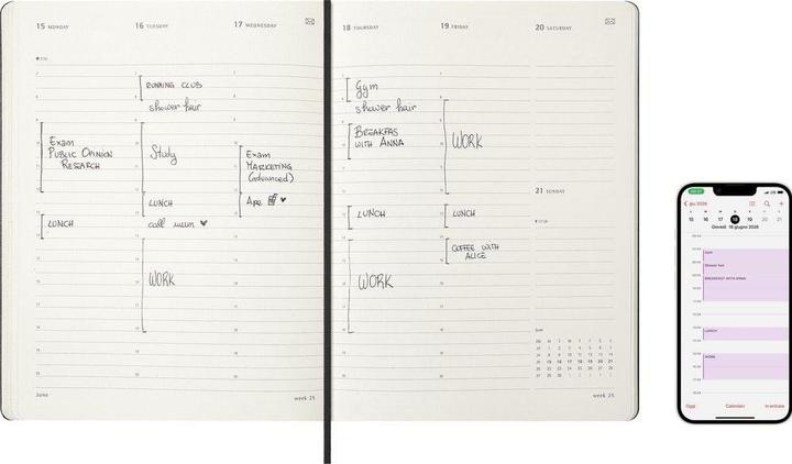 Produktbild Moleskine Smart Weekly Pro (19 x 25 cm, 1 Woche / 2 Seiten)