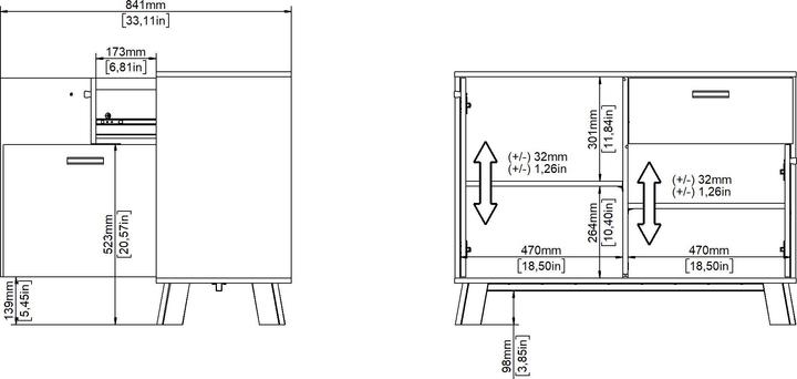 Image du produit Tvilum Ikast (98.70 x 39.10 x 73 cm)