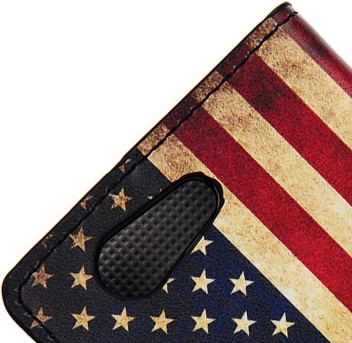 Produktbild König Design Handyhülle Tasche für Handy Sony Xperia Z4 Compact Retro Fahne USA (Sony Xperia Z4 Compact)