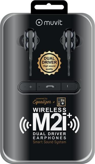 Image du produit Muvit M2i+ Kit Pieton Sans Fil Premium Double Haut Parleur Noir (4 h, Sans fil)