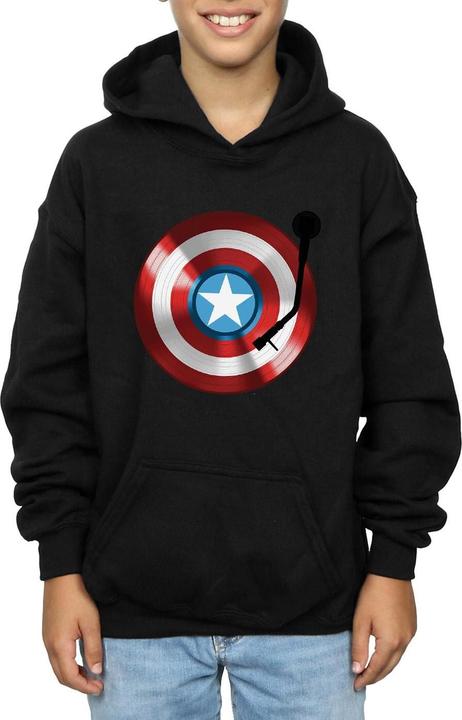 Immagine prodotto Captain America Turntable Felpa con Cappuccio Ragazzi (140, 146)
