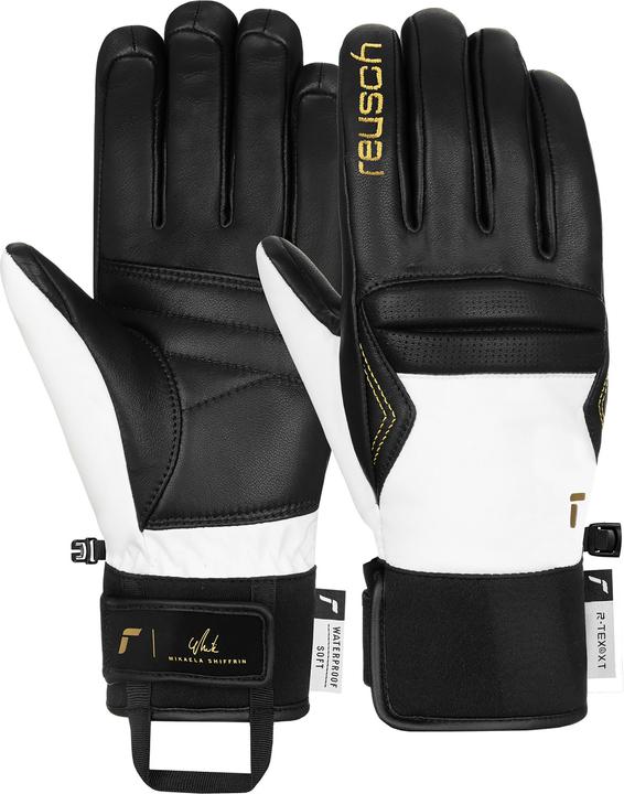 Actual product image Reusch Mikaela Shiffrin R-Tex® XT Fingerhandschuhe Schwarz / Weiss Damen (6.5)