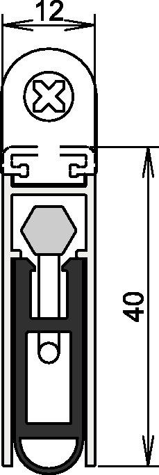 Actual product image Athmer Door seal Kältefeind Allround® 1-1075 1-s.L.708mm Alu.silverf.HLT L/R