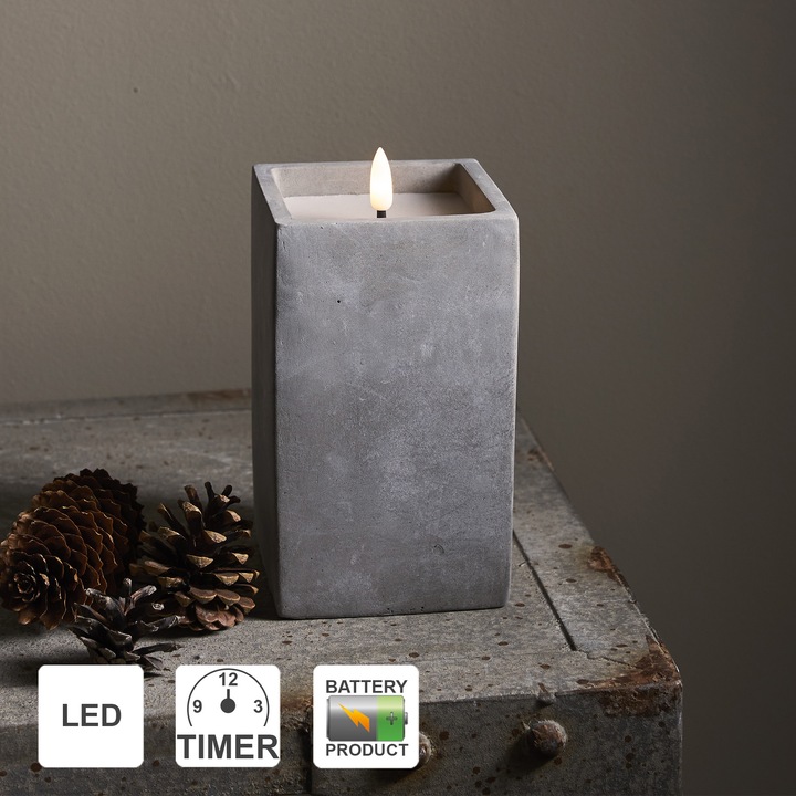 Immagine prodotto Star Trading Candele LED con funzione timer | Candela LED con timer | Candele a LED con fiamma tremo (1 x)