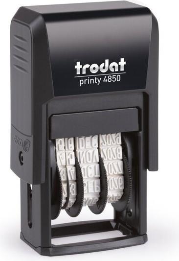 Actual product image Trodat Printy date stamp with warehouse text BOOKED