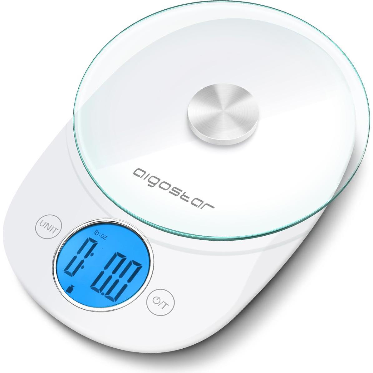 Aigostar Electronic Kitchen Scale White VDE/Otis, Küchenwaage, Weiss