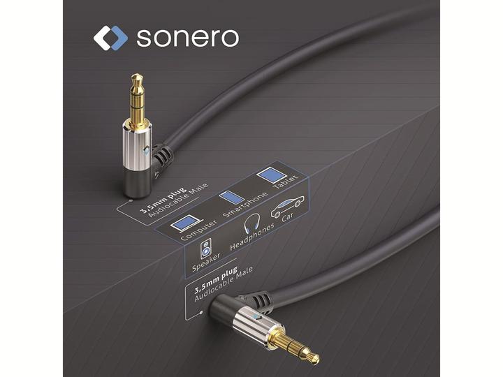 Image du produit Sonero Câble audio jack 3,5 mm - jack 3,5 mm 0,5 m (0.50 m, Jack 3,5 mm (AUX))