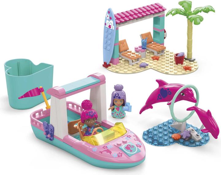 Immagine prodotto Mattel Mega Construx Barbie - Set di costruzioni apribili a colori per l'avventura dei delfini