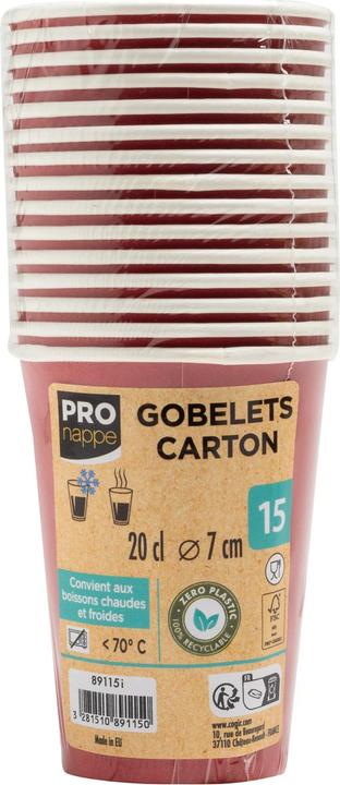 Immagine prodotto PROnappe 15 tazze da caffè monouso da 200,0 ml (15 x)