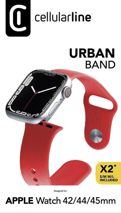 Immagine prodotto Cellularline Urban Band - Apple Watch 42/44/45 mm (45 mm, 44 mm, 42 mm, Silicone)