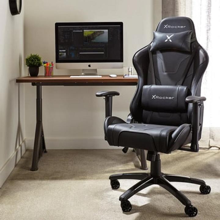 Actual product image X Rocker Chaise de jeu eSport Agility Sport avec ajustement ergonomique Noire Carbone