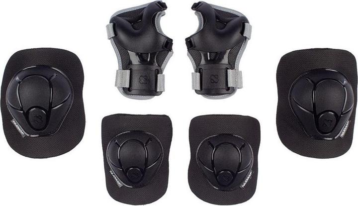 Produktbild Sko Protector set for kids NIJDAM Neo Nero N61EC01 M Black/Grey (M, Knieschoner, 6 Stück)