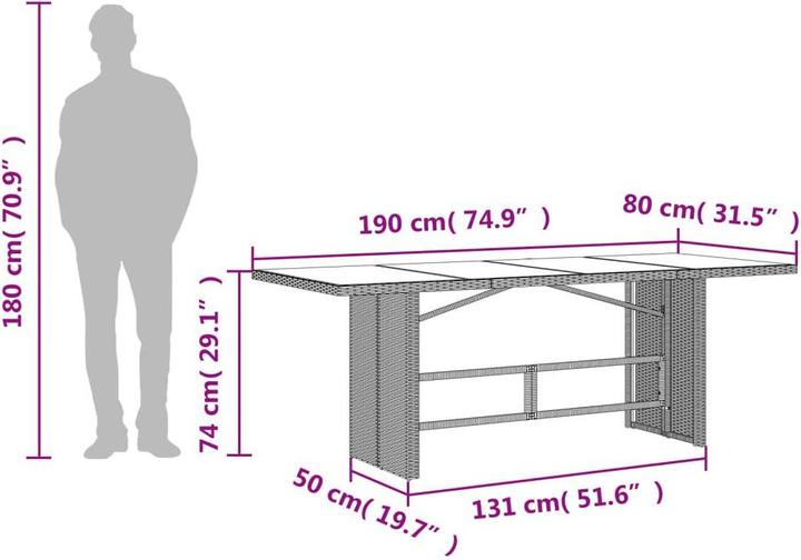 Produktbild vidaXL Gartentisch