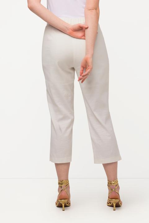 Immagine prodotto Ulla Popken Pantaloni di misto lino con cintura elastica e spacchetti (50)