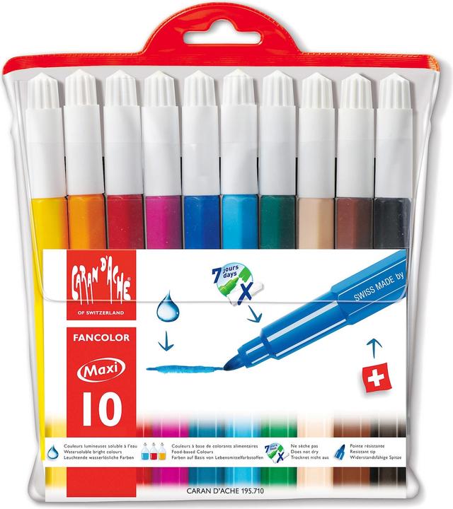 Caran d'Ache Crayons-feutres Fancolor (Multicolore, 10 x)