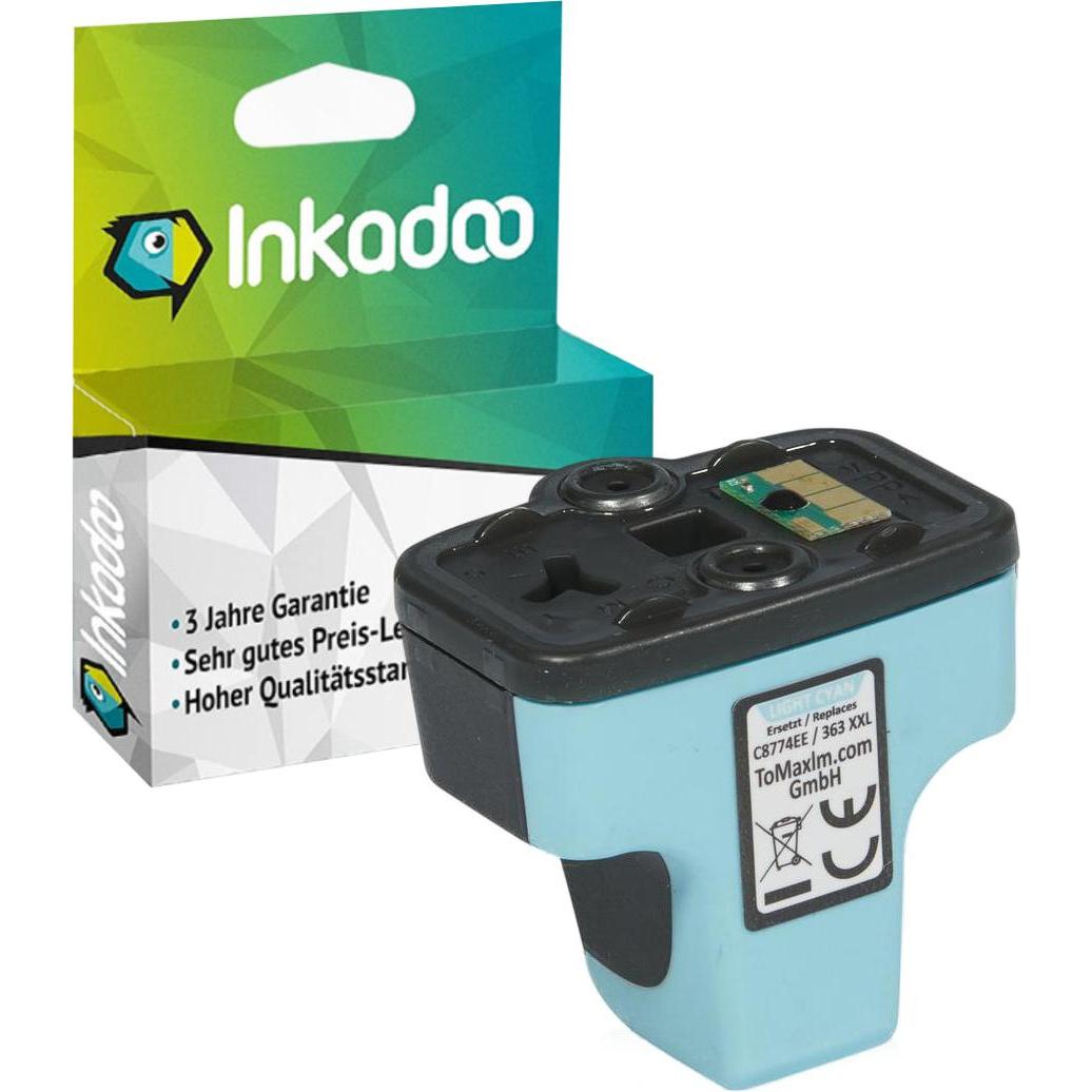 Inkadoo, Druckerpatrone, Druckerpatronen kompatibel zu HP C8774EE / 363 XL Tintenpatrone, light cyan Photocyan (PC)