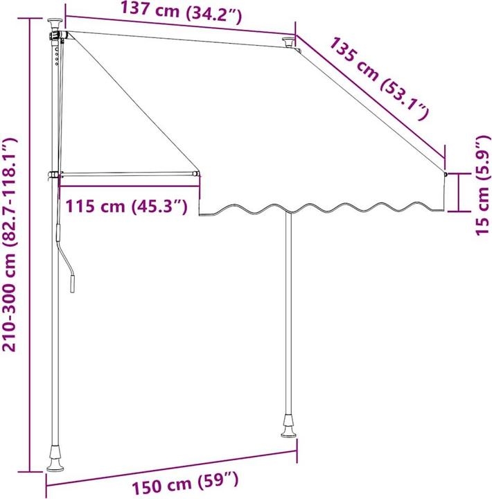 Produktbild vidaXL Markise (2.50 m)