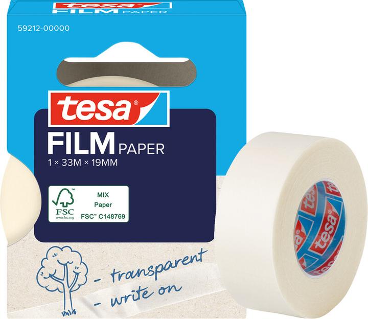 Immagine prodotto tesa nastro adesivo di carta tesafilm 33m 19mm 1 rotolo scatola pieghevole (19 mm)