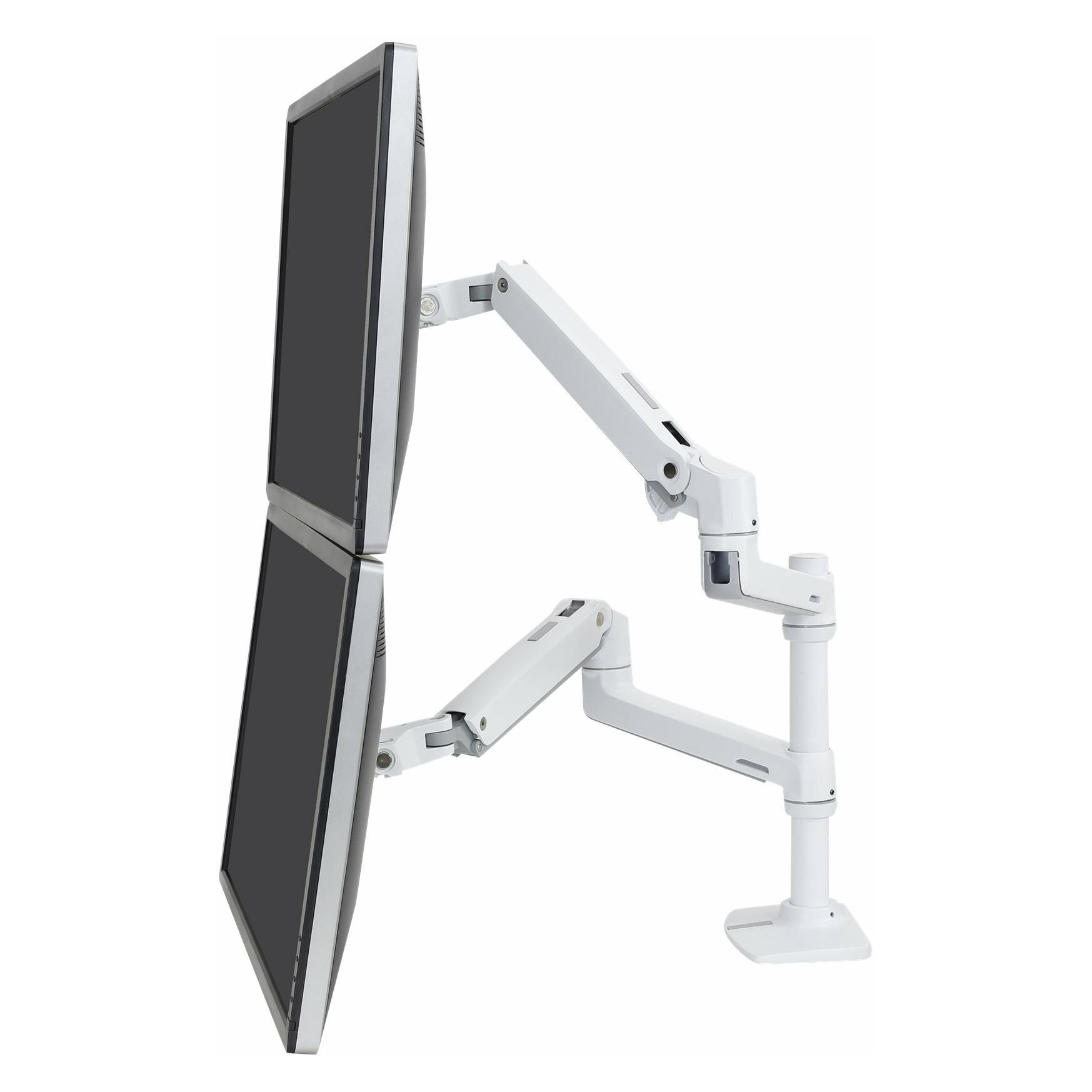 Ergotron LX Monitor Arm mit patentierter CF-Technologie (Tisch, 24", 9 kg), Monitor Halterung, Weiss
