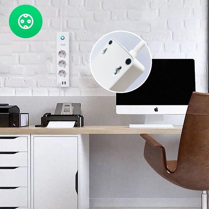 Actual product image Nous A5 Smart Power Strip (3x, CEE 7/3, 1.50 m)