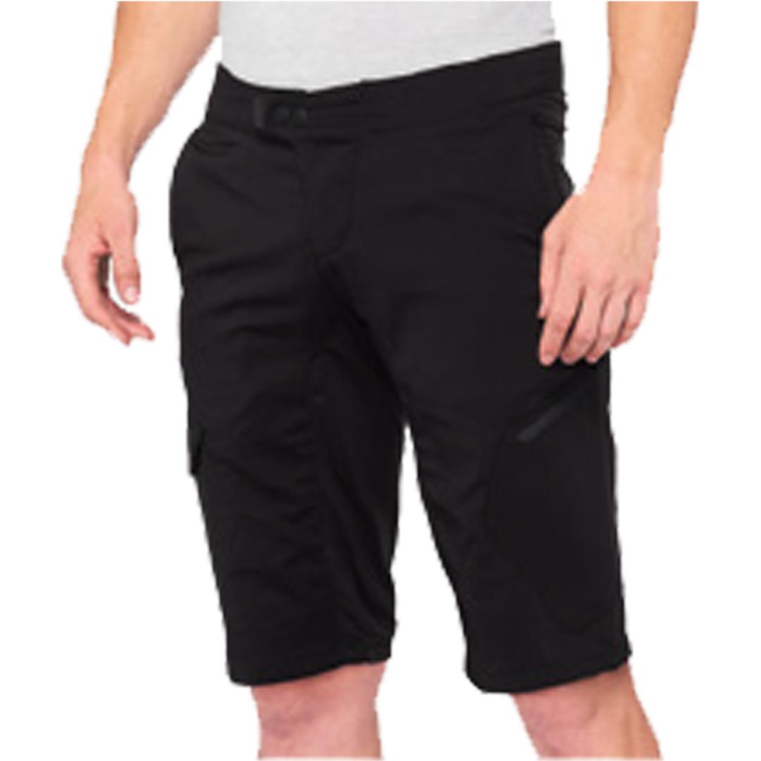100%, Herren, Velohosen, Ridecamp Shorts (28), Schwarz, 28
