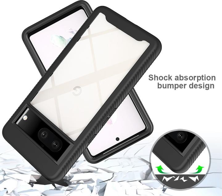 Produktbild Cazy Schutzhülle Kompatibel mit Google Pixel 7 - 360 Grad hulle mit Eingebautem Folien - (Google Pixel 7)