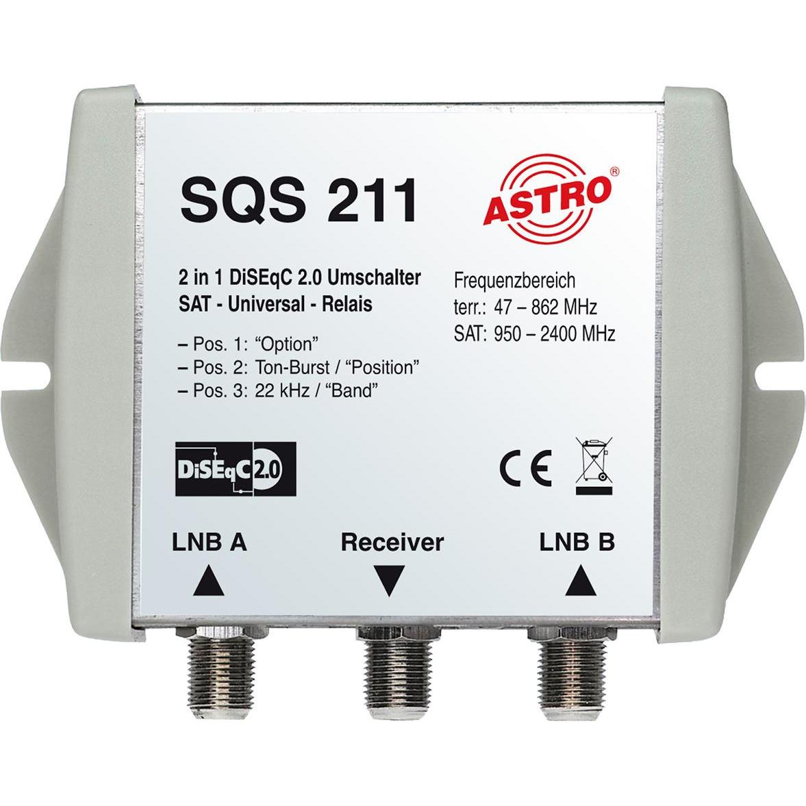 Astro SQS 211 (DiSEqC), SAT Zubehör, Weiss