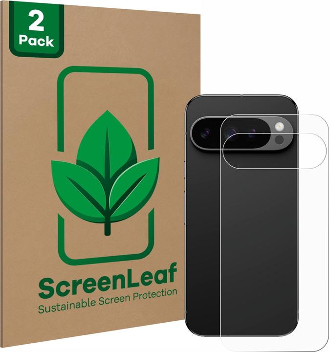 Produktbild ScreenLeaf Schutzfolie nachhaltiger Displayschutz Displayschutzfolie Folie Klar Transparent (2 Stück, Google Pixel 9 Pro)