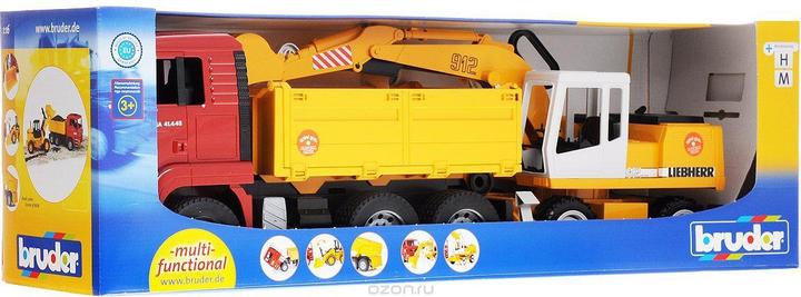 Actual product image Bruder Man tipping truck with shovel excavator