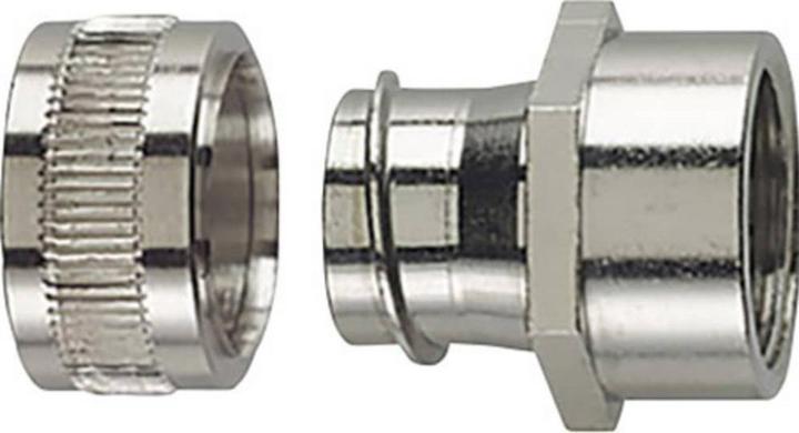 Actual product image HellermannTyton 166-31300 PCS16-FF-M20-NPB-ML conduit fitting metal M20 straight 1 pc.