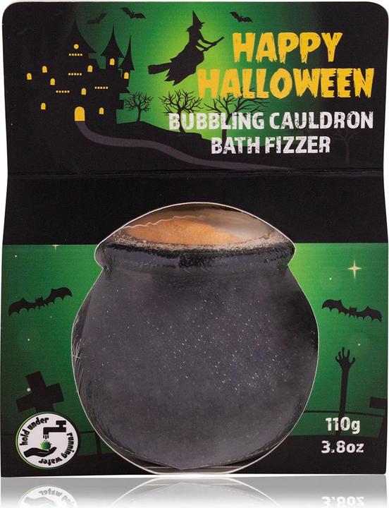 Accentra Désodorisant de bain HAPPY HALLOWEEN dans une coque en plastique en forme de bouilloire, 110g (Bombe de bain)