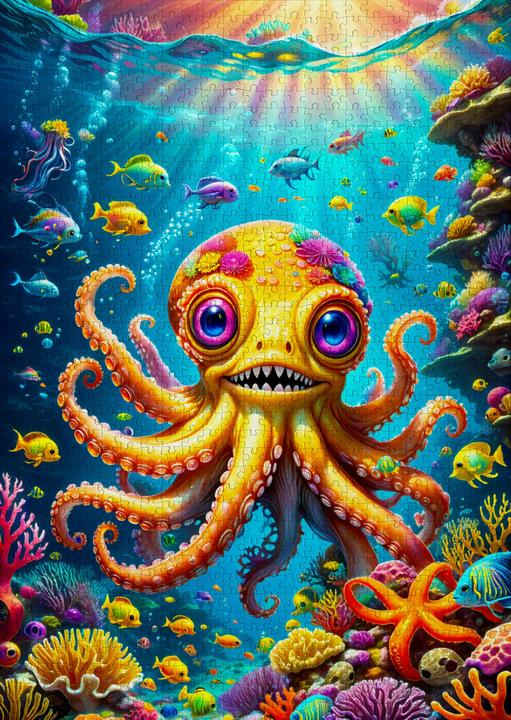 Immagine prodotto Enjoy Puzzle Puzzle 1000 pezzi - Cute Octopus (1000 pezzi)