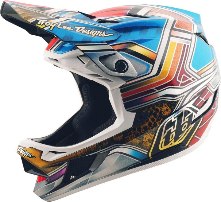 Produktbild Troy Lee Designs D4 Carbon MIPS Helm, Lowrider, blue, XL | 60-61cm (61 cm)