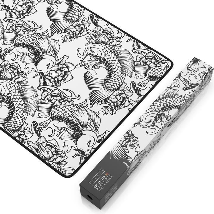 Produktbild Titanwolf Gaming Mauspad, 1200 x 600mm XXXL Speed Gaming Mausmatte, Mousepad Extragrosse Fläche, Koi Tattoo 2 (XXL)