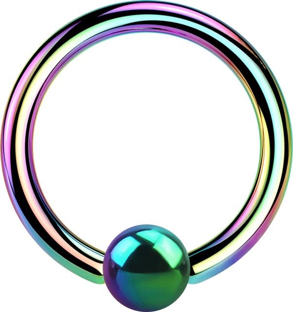 Immagine prodotto Star Piercing Anello di chiusura a microsfera colorato con strato di titanio (Acciaio chirurgico 316L, senza ottone)