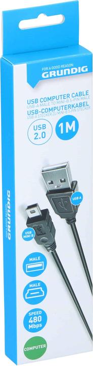 Produktbild Grundig USB A – Mini USB B (1 m, USB 2.0)