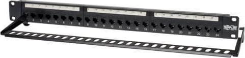 Produktbild Eaton 24-Port 1U Rack-Mount Cat6/Cat5 Feedthrough Patch Panel RJ45 Ethernet TAA