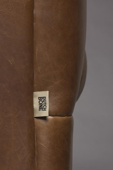 Actual product image Dutchbone Sofa Douglas Wax Leather Chocolate