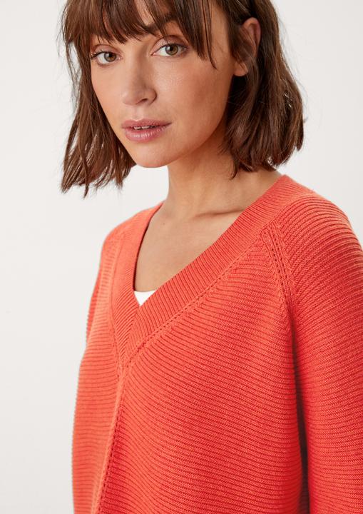 Image du produit s.Oliver Strickpullover V-Neck-Pullover mit Strukturmuster (M)