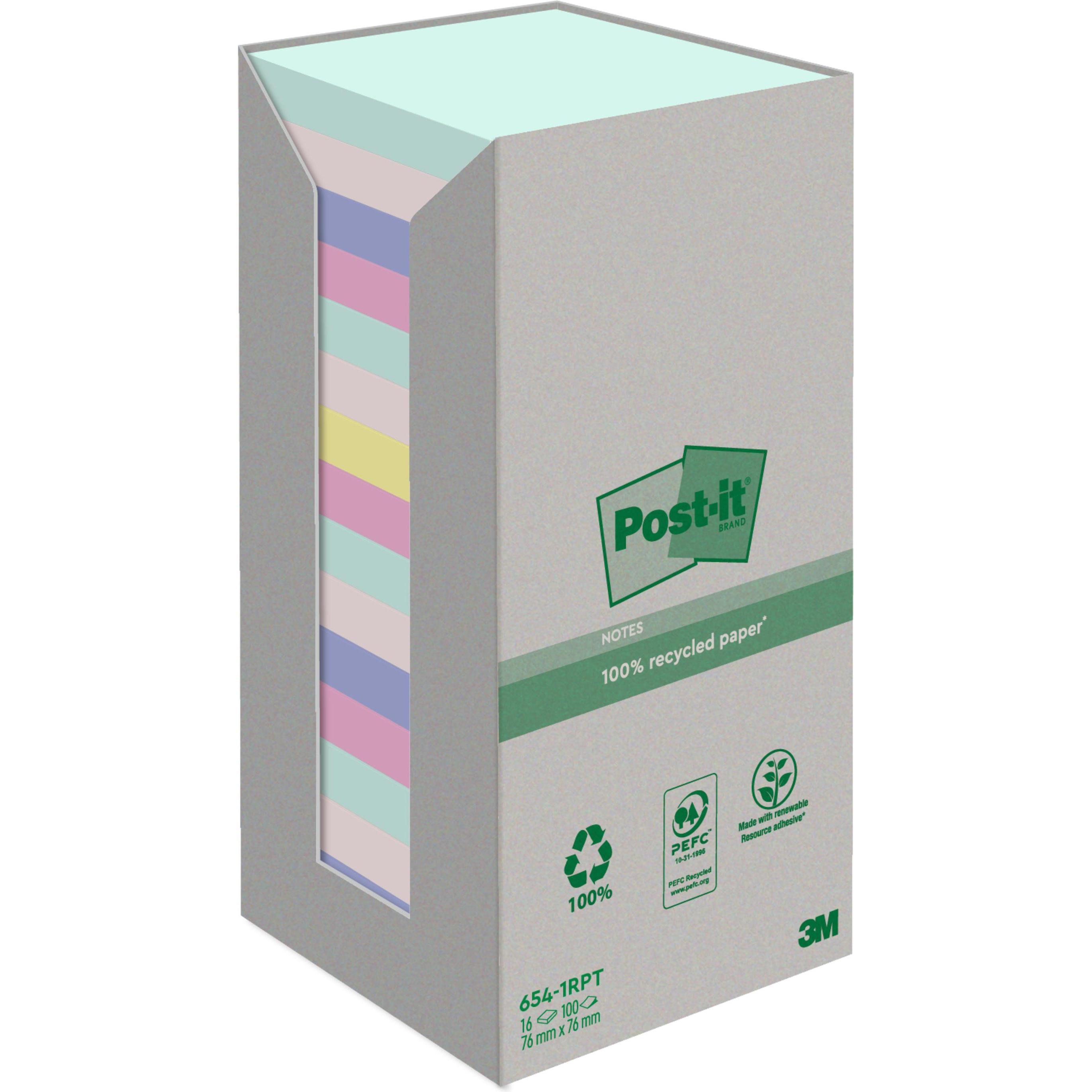 Post-it Recycling Notes (76 x 76 mm) (654-1RPTN)