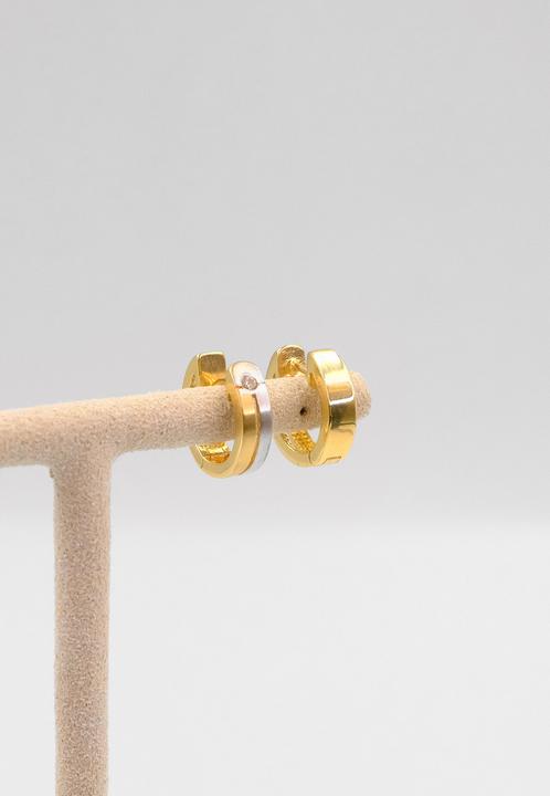 Image du produit Muau Créoles (750, Or blanc, Or jaune 18 K)