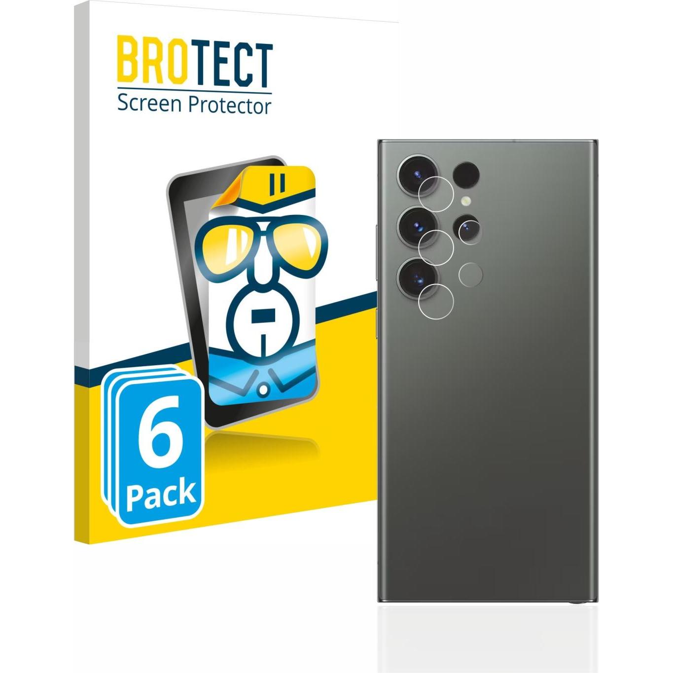 BROTECT Schutzfolie Displayschutz Klar (6 Stück, Samsung Galaxy S23 Ultra), Smartphone Schutzfolie, Transparent