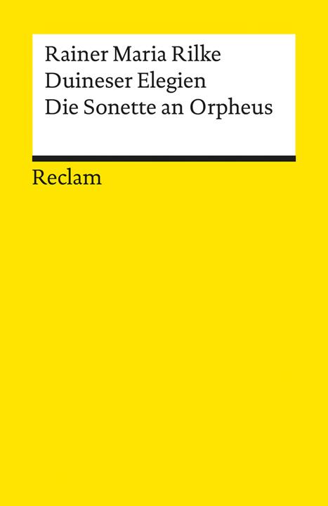 Produktbild Duineser Elegien / Die Sonette an Orpheus (Deutsch, Rainer Maria Rilke, Wolfram Groddeck, 1997)