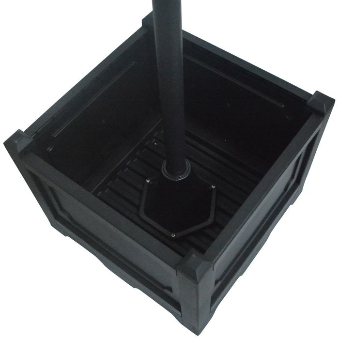 Produktbild Swisshandel24 Solarleuchte Gartenlicht 3-köpfige Lampe mit Blumentopf-Basis Wasserdicht Edelstahl 60 x 55 x 189 cm (IP44)