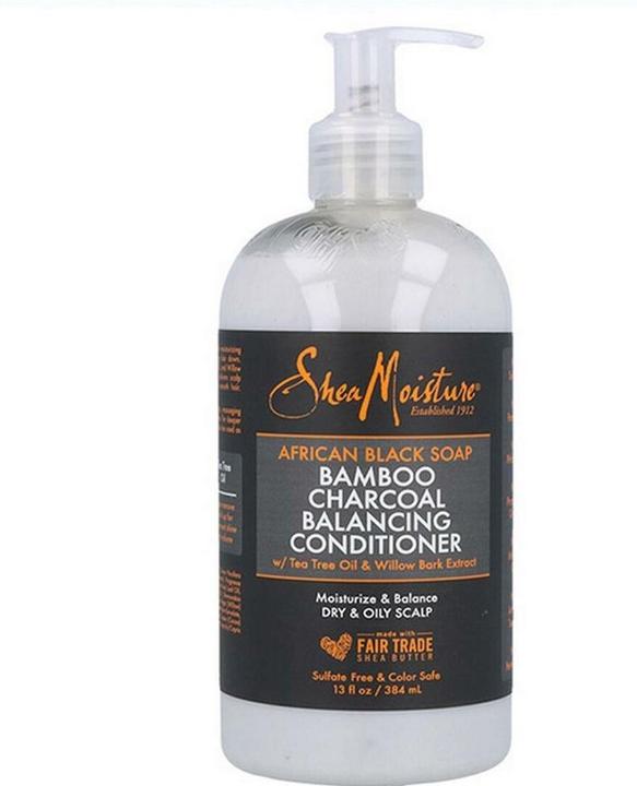 Actual product image Shea Moisture African Black Soap Bamboo Charcoal Conditioner 384ml 13oz (384 ml)