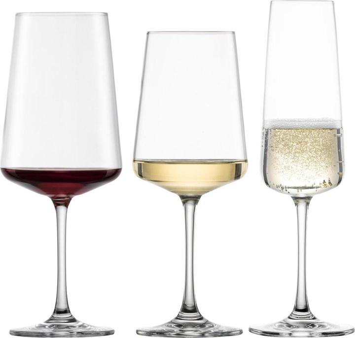 Produktbild Schott Zwiesel Gläserset Mio Vino (38 cl, 12 Gläser, Rotweingläser, Weissweingläser)